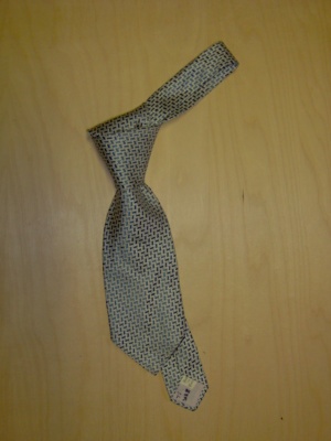 White and blue Necktie-TI 8015- pattern