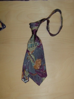 Purple and blue and green Necktie-TI 9016- Multicoloured abstractions