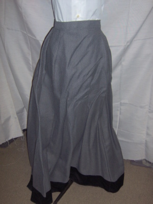 Grey Black Period Skirt-Wm Pd Sk 2125-Waist 32