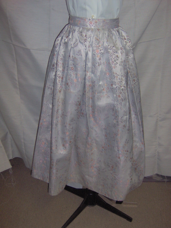 Grey Blue Orange Period Skirt-Wm Pd Sk 4025-Waist 27