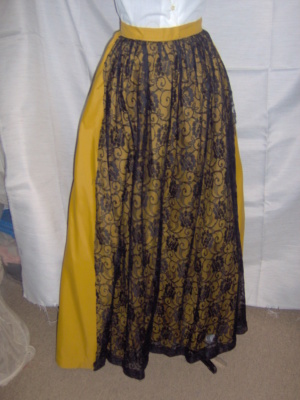 Yellow Blue Period Skirt-Wm Pd Sk 5225-Waist 35