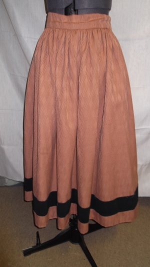 Brown Period Skirt-Wm Pd Sk 6026-Waist 26