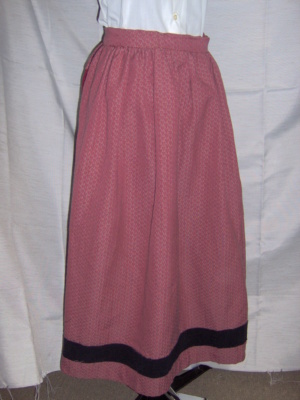 Red Black Period Skirt-Wm Pd Sk 7825-Waist 46