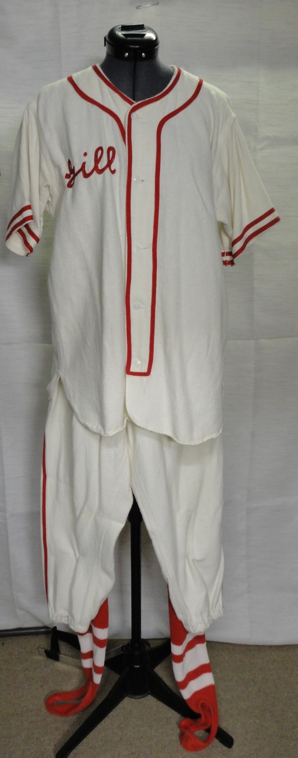 White and Red Baseball Uniform