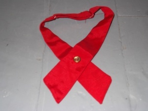 Red Necktie-CRS TI 7003-Clasp Type Snap-button