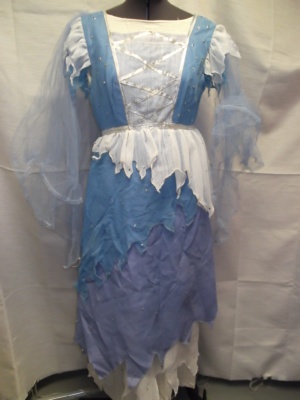Blue and white Fairy Dres-FY DR 4501-Ppan-Top Chest 34