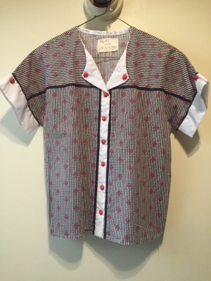 Black white pink Modern Blouse-Mod Bl 1475-Chest 38