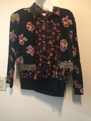 Black purple red Modern Blouse-Mod Bl 1725-Chest 44