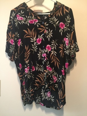 Black pink tan Modern Blouse-Mod Bl 1726-Chest 44