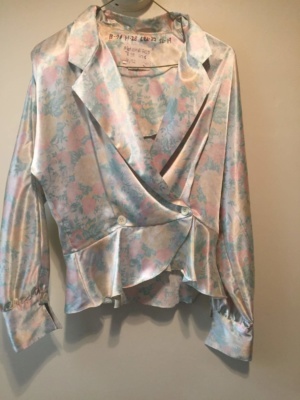 Green pink yellow Modern Blouse-Mod Bl 3425-Chest 38