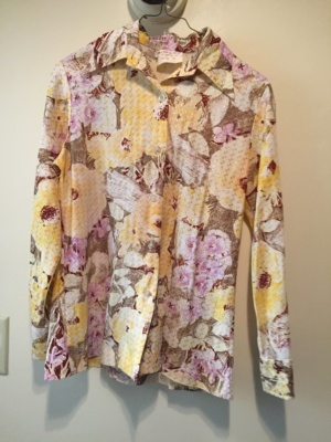 Yellow tan purple red Modern Blouse-Mod Bl 5525-Chest 40