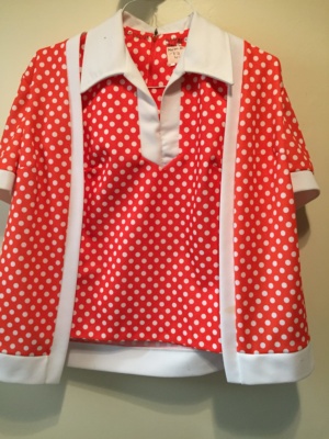Red white Modern Blouse-Mod Bl 7426-Chest 38