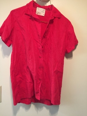 Red Modern Blouse-Mod Bl 7429-Chest 38