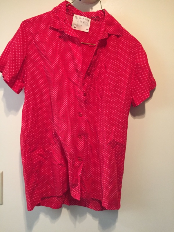 Red Modern Blouse-Mod Bl 7429-Chest 38