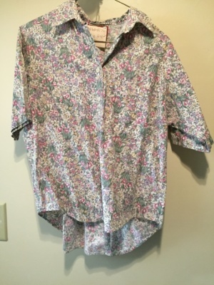 Pink green tan Modern Blouse-Mod Bl 7527-Chest 40