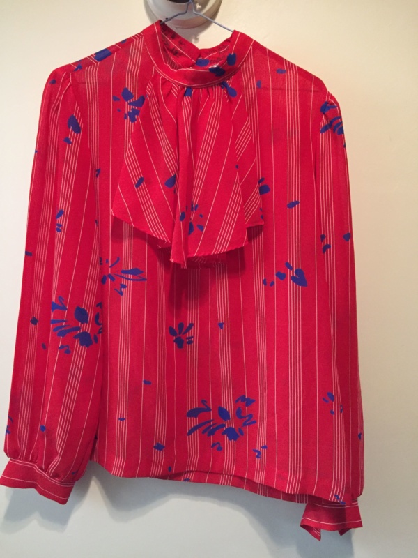 Red blue white Modern Blouse-Mod Bl 7627-Chest 42
