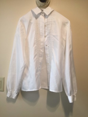 White Modern Blouse-Mod Bl 8401-Chest 38