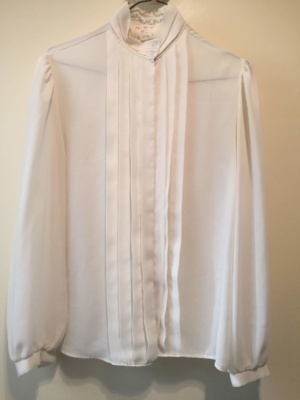 White Modern Blouse-Mod Bl 8512-Chest 40