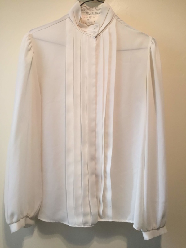 White Modern Blouse-Mod Bl 8512-Chest 40