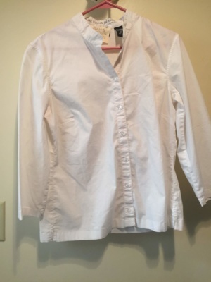 White Modern Blouse-Mod Bl 8523-Chest 40