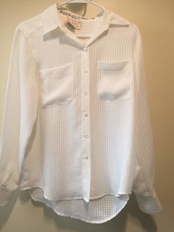 White Modern Blouse-Mod Bl 8708-Chest 44