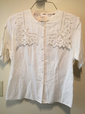 White Modern Blouse-Mod Bl 8710-Chest 44
