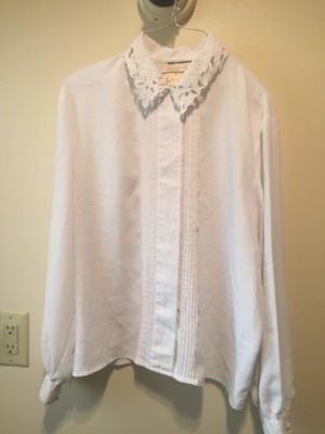 White Modern Blouse-Mod Bl 8713-Chest 44