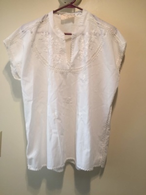 White Modern Blouse-Mod Bl 8807-Chest 48