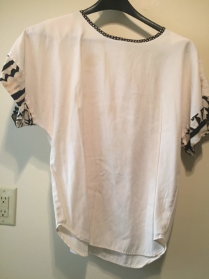 White Modern Blouse-Mod Bl 8809-Chest 46