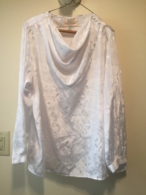 White Modern Blouse-Mod Bl 8825-Chest 48