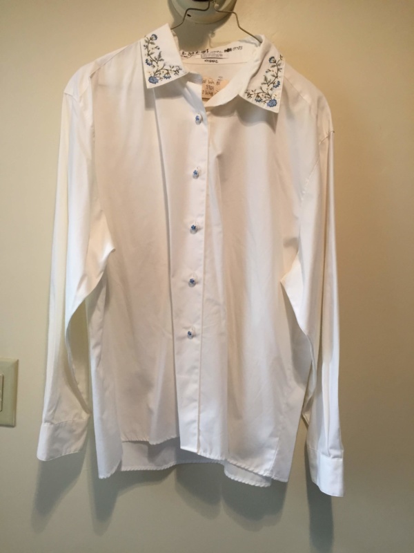 White Modern Blouse-Mod Bl 8909-Chest 50