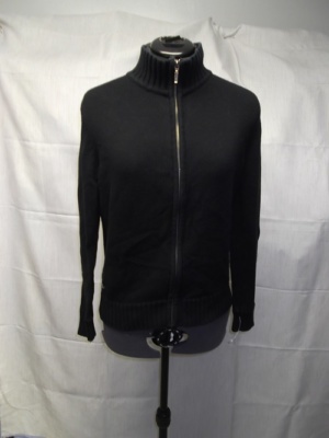 Black Cardigan Sweater-Swtr Crd  1200-Chest 40
