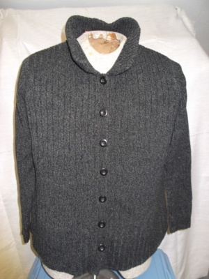 Black Cardigan Sweater-Swtr Crd  1700-Chest 50