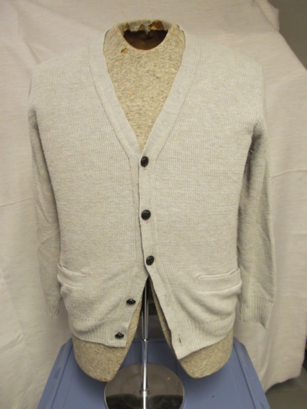 Grey Cardigan Sweater-Swtr Crd  2400-Chest 44