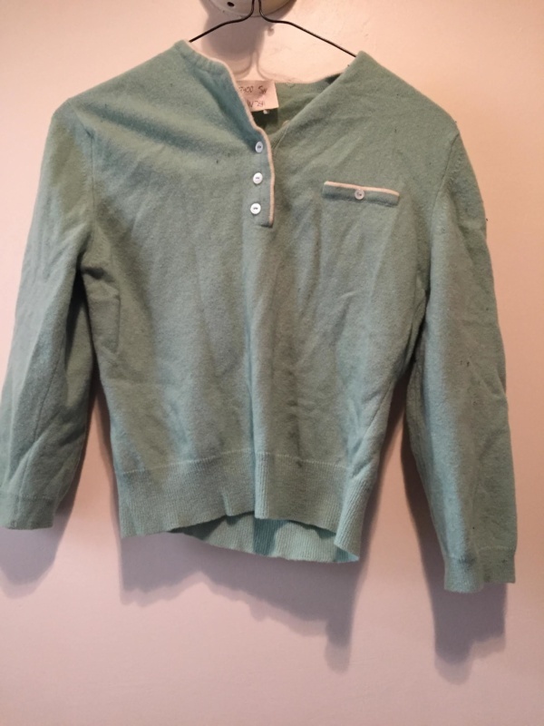 Green Cardigan Sweater-Swtr Crd 3303-Chest 36