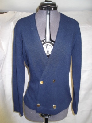 Navy Cardigan Sweater-Swtr Crd  4302-Chest 42