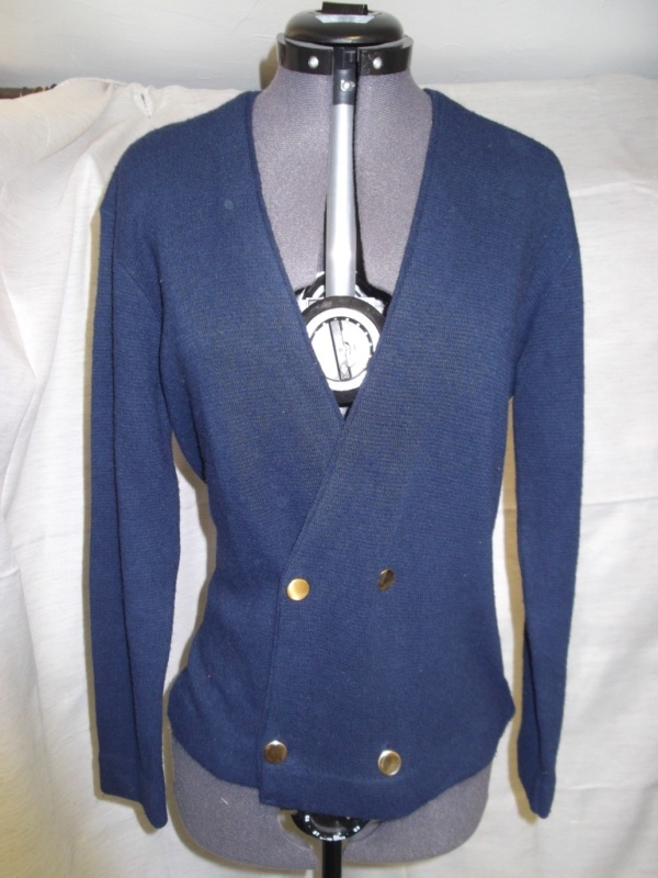 Navy Cardigan Sweater-Swtr Crd  4302-Chest 42