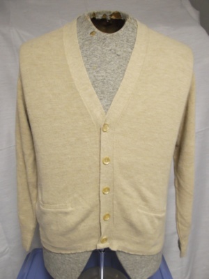 Tan Cardigan Sweater-Swtr Crd  6401-Chest 44