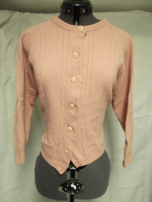 Pink Cardigan Sweater-Swtr Crd 7300-Chest 42