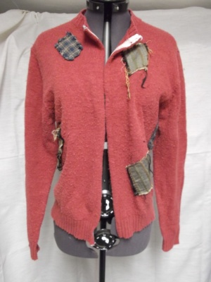 Faded red Cardigan Sweater-Swtr Crd 7301-Chest 42
