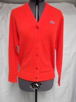 Red Cardigan Sweater-Swtr Crd 7302-Chest 42