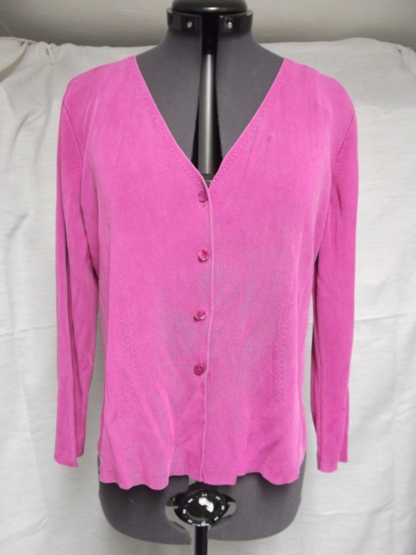 Pink Cardigan Sweater-Swtr Crd 7400-Chest 44