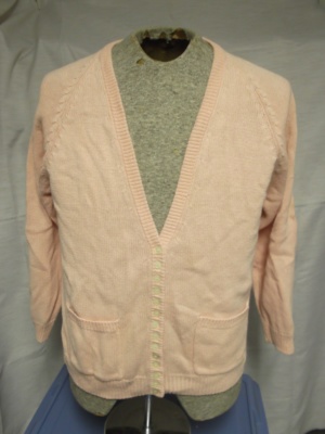 pink Cardigan Sweater-Swtr Crd 7402-Chest 44