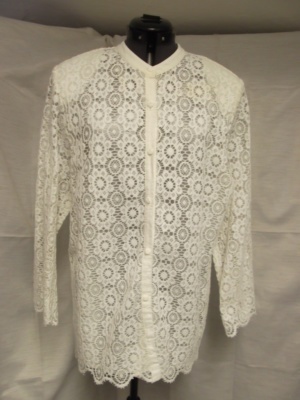 White Cardigan Sweater-Swtr Crd 8401-Chest 44