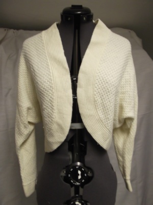 White Cardigan Sweater-Swtr Crd 8900-Chest 54