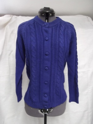 Dark purple Cardigan Sweater-Swtr Crd 9200-Chest 40