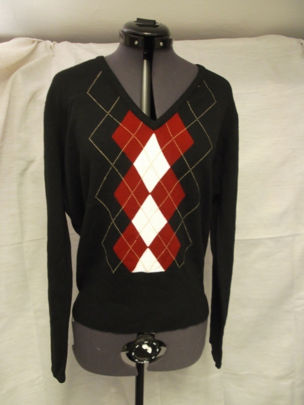 Black, white, red Sweater Pullover-Swtr Pllvr 1626-Chest 48