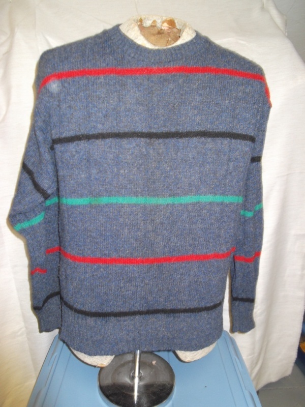 Blue, red, green Sweater Pullover-Swtr Pllvr 4650-Chest 48