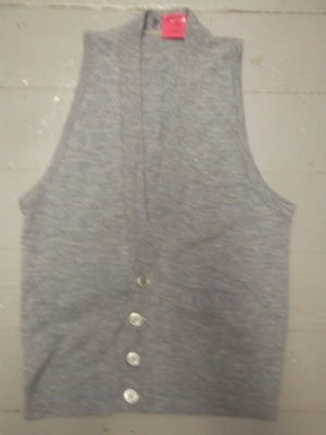 Grey Sweater Vest-Swtr Vst 2100-Chest 38
