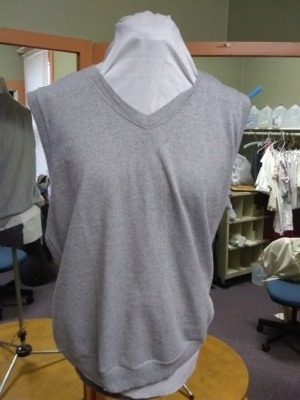 grey Sweater Vest-Swtr Vst 2400-Chest 44